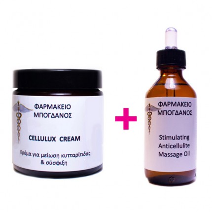 Cellulux Cream - Κρέμα για μείωση κυτταρίτιδας και σύσφιξη 120ml +STIMULATING ANTICELLULITE OIL ΛΑΔΙ ΚΑΤΑ ΤΗΣ ΚΥΤΤΑΡΙΤΙΔΑΣ 100 ml